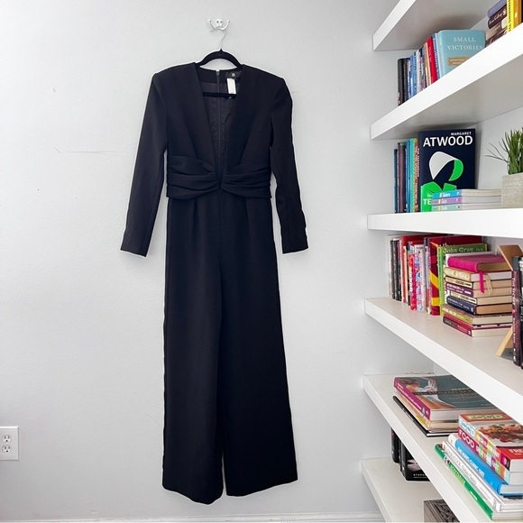 NWT Banana Republic Black Faiza Tuxedo Jumpsuit Size 4 - Picture 4 of 13
